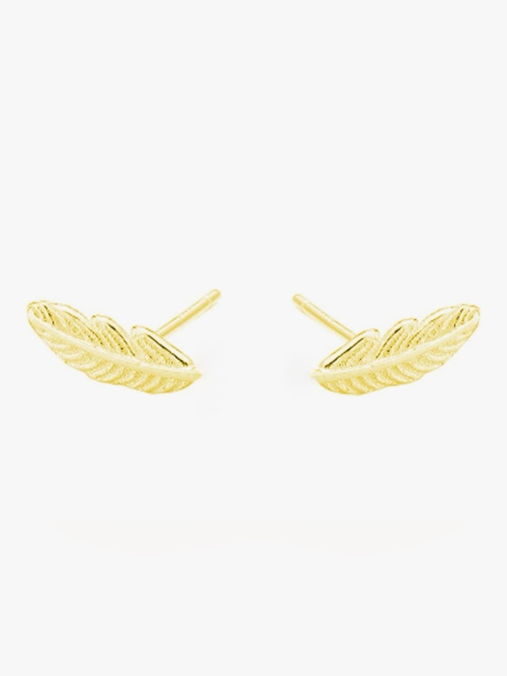 Tiny Gold Leaf Stud Earrings Dainty Ball Minimal Everyday Studs
